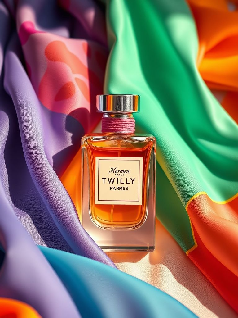 Hermès Twilly perfume with colorful silk scarves