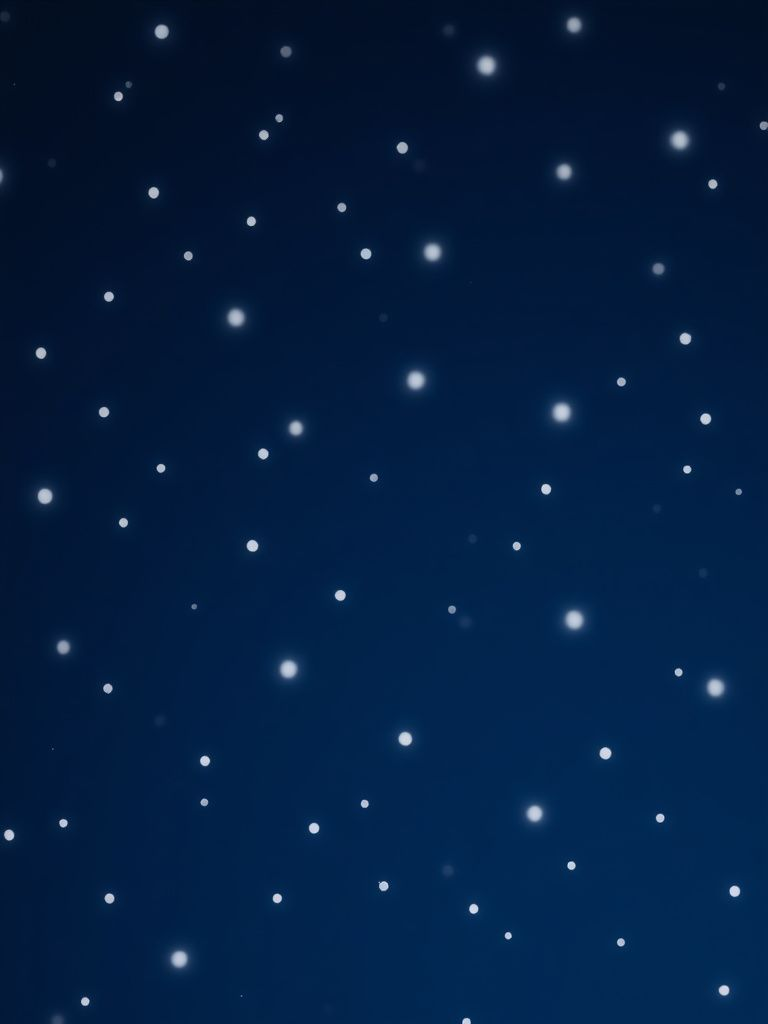 Dark blue base with silver stars and white snow dots